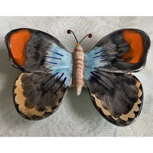 R.E.M. Originals MCM Hand Painted Butterfly  Wall Art (decanter) Italy 1972